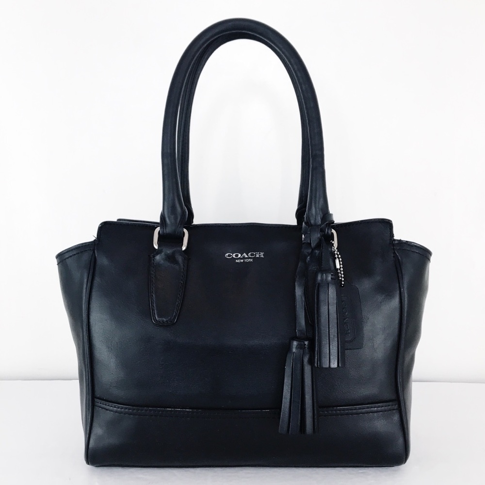 Coach Legacy Black Leather Medium Candace Satchel